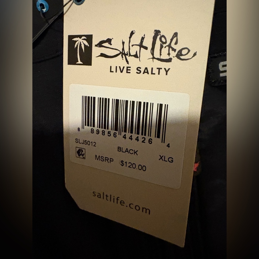 NWT Salt Life Black Performance Jacket - Picture 5 of 5